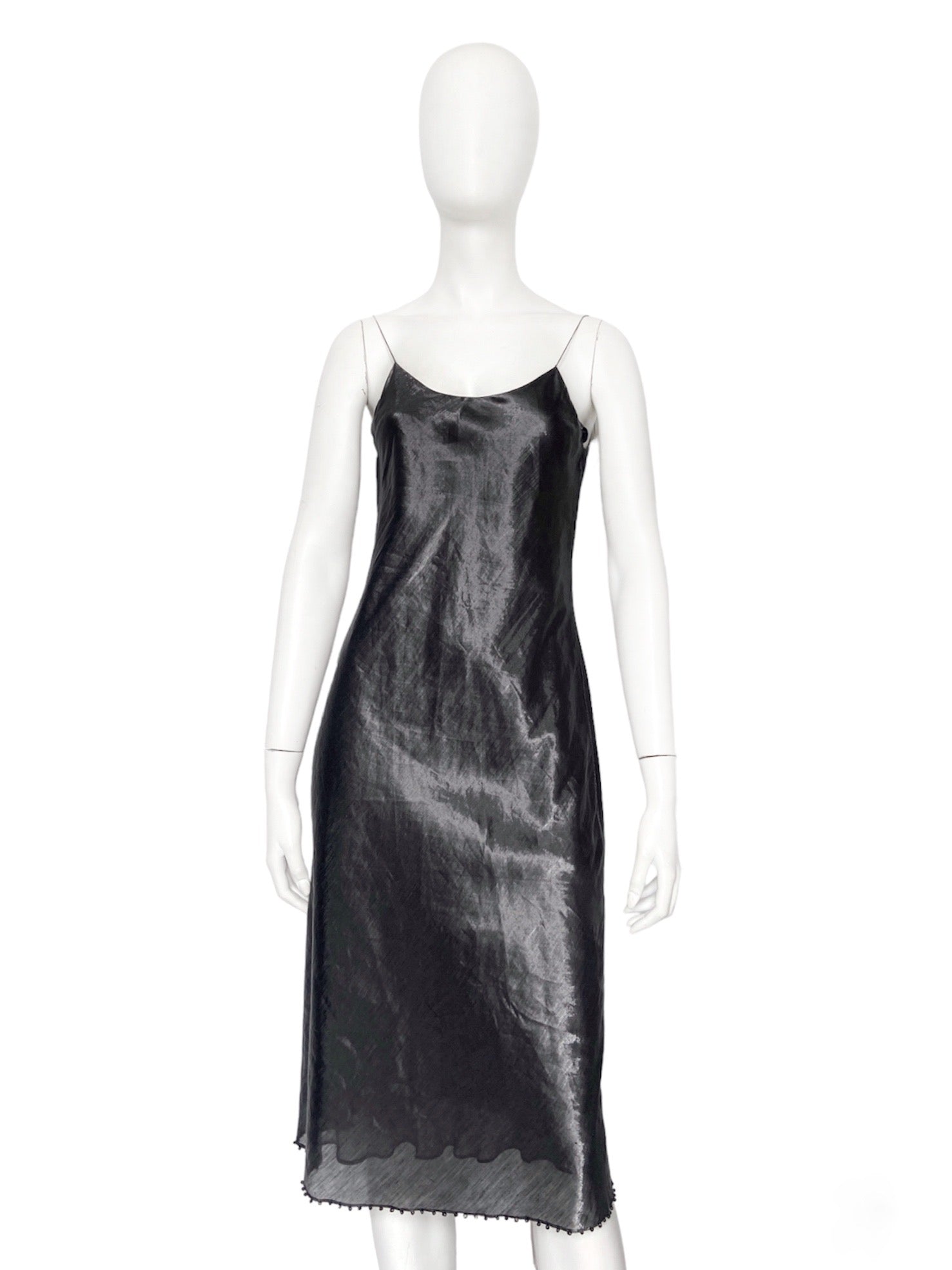 Gucci Spring 2000 Tom Ford Sheer Beaded Linen Chain Strap Slip Dress 3 Dusty Archive Gucci Spring 2000 Tom Ford Sheer Beaded Linen Chain Strap Slip Dress 3 Dusty Archive