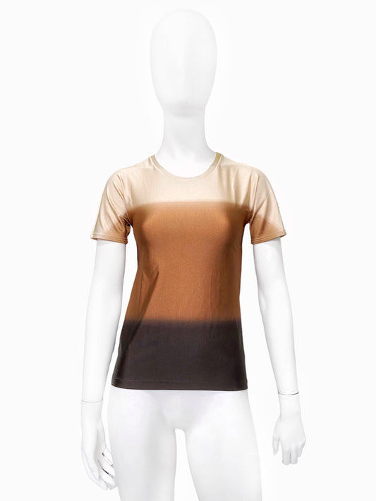 Gucci Spring 1997 Tom Ford Beige Ombré Tee S
