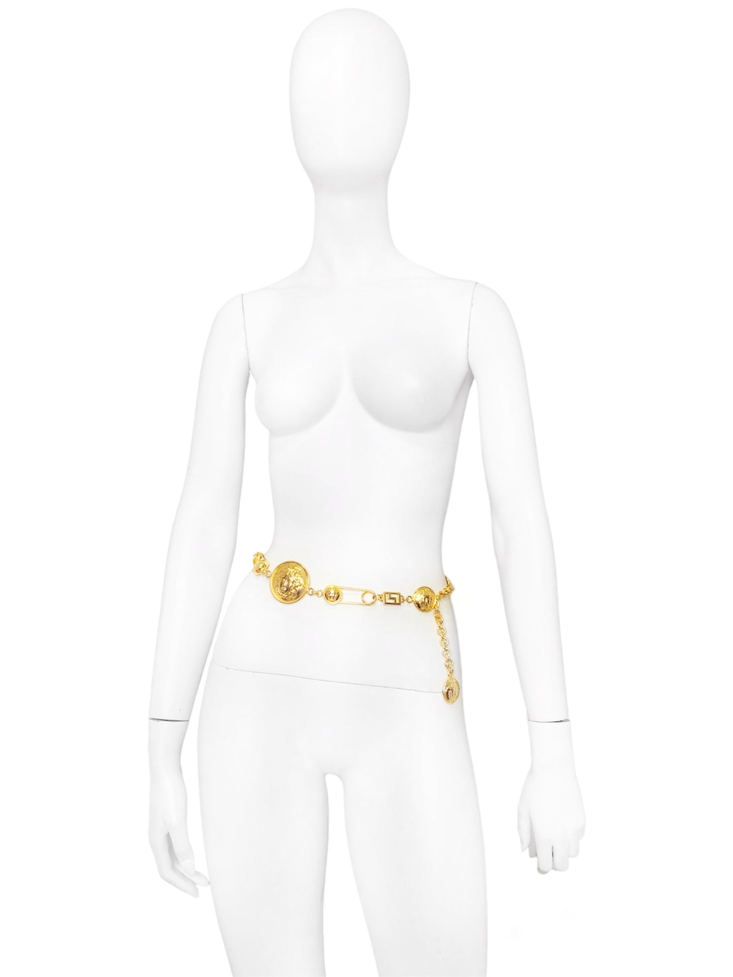 Gianni Versace Iconic Spring 1994 Gold Safety Pin Chain Belt