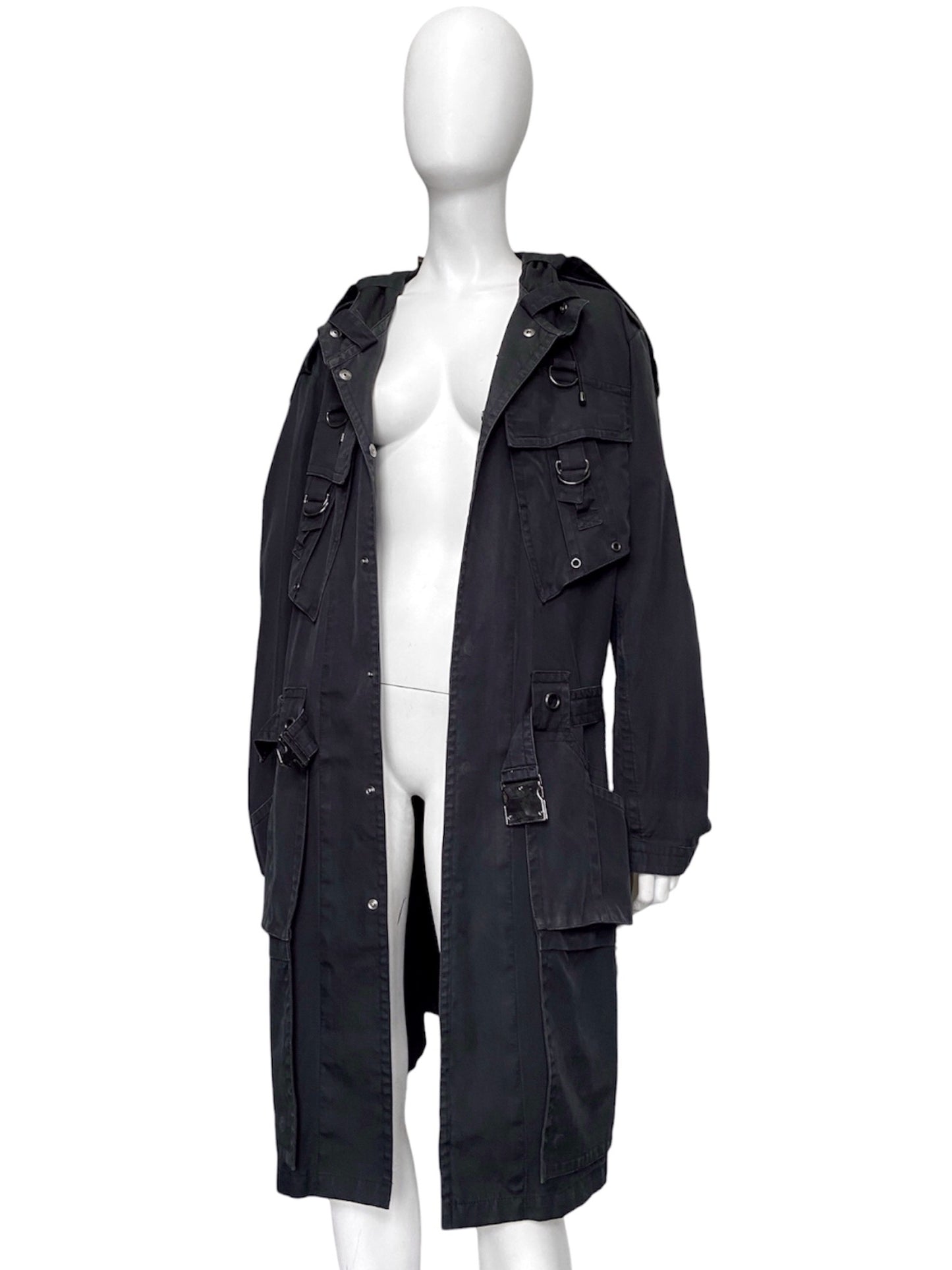 Gucci Spring 2002 Tom Ford Men’s Technical Military N-2B Navy Parka Coat Jacket 48