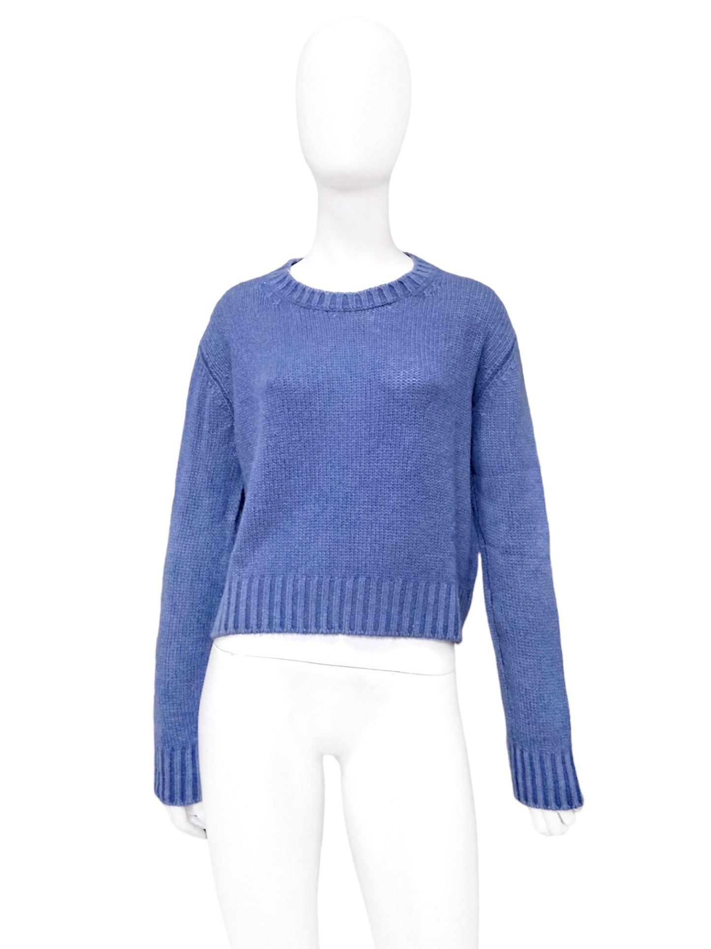 Christian Dior Iconic “ J’ADIOR ” Baby Blue Cashmere Crop Sweater 42