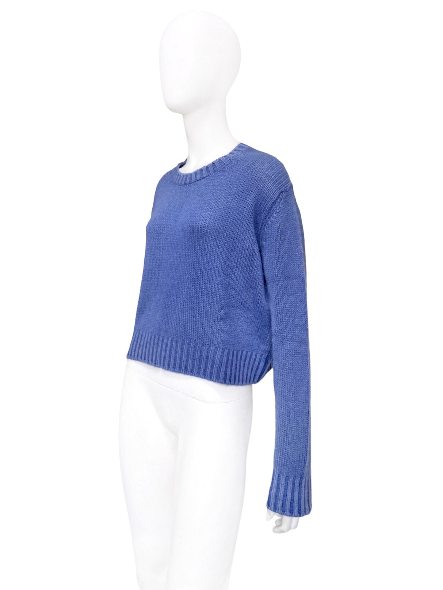 Christian Dior Iconic “ J’ADIOR ” Baby Blue Cashmere Crop Sweater 42