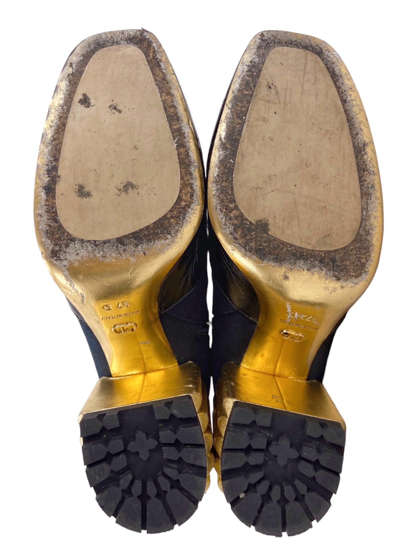 Christian Dior 2017 Glorious Belted Lambskin Leather Boots 37