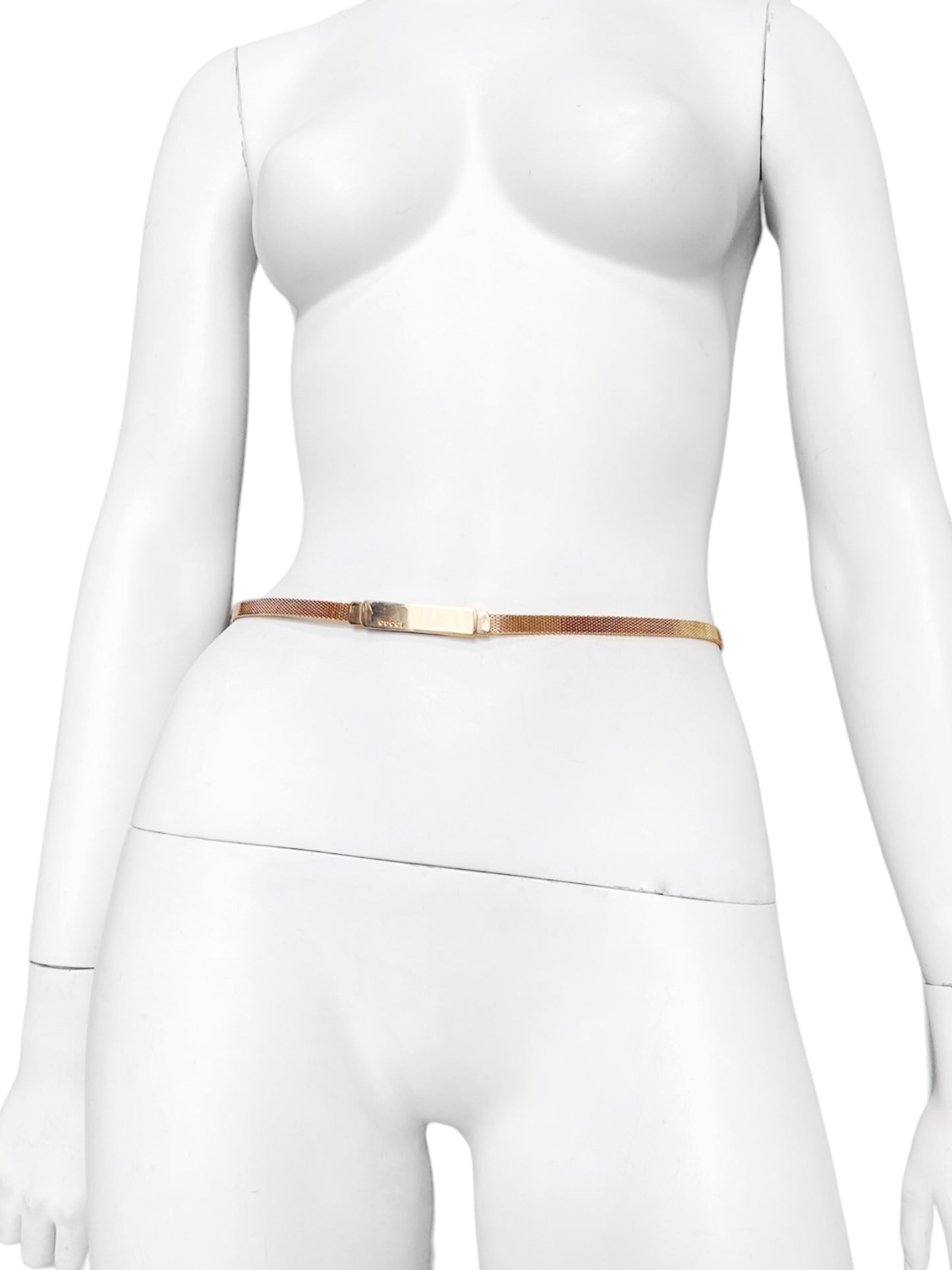 Gucci Fall 1996 Tom Ford Gold Mesh Skinny Snake Chain Belt 26