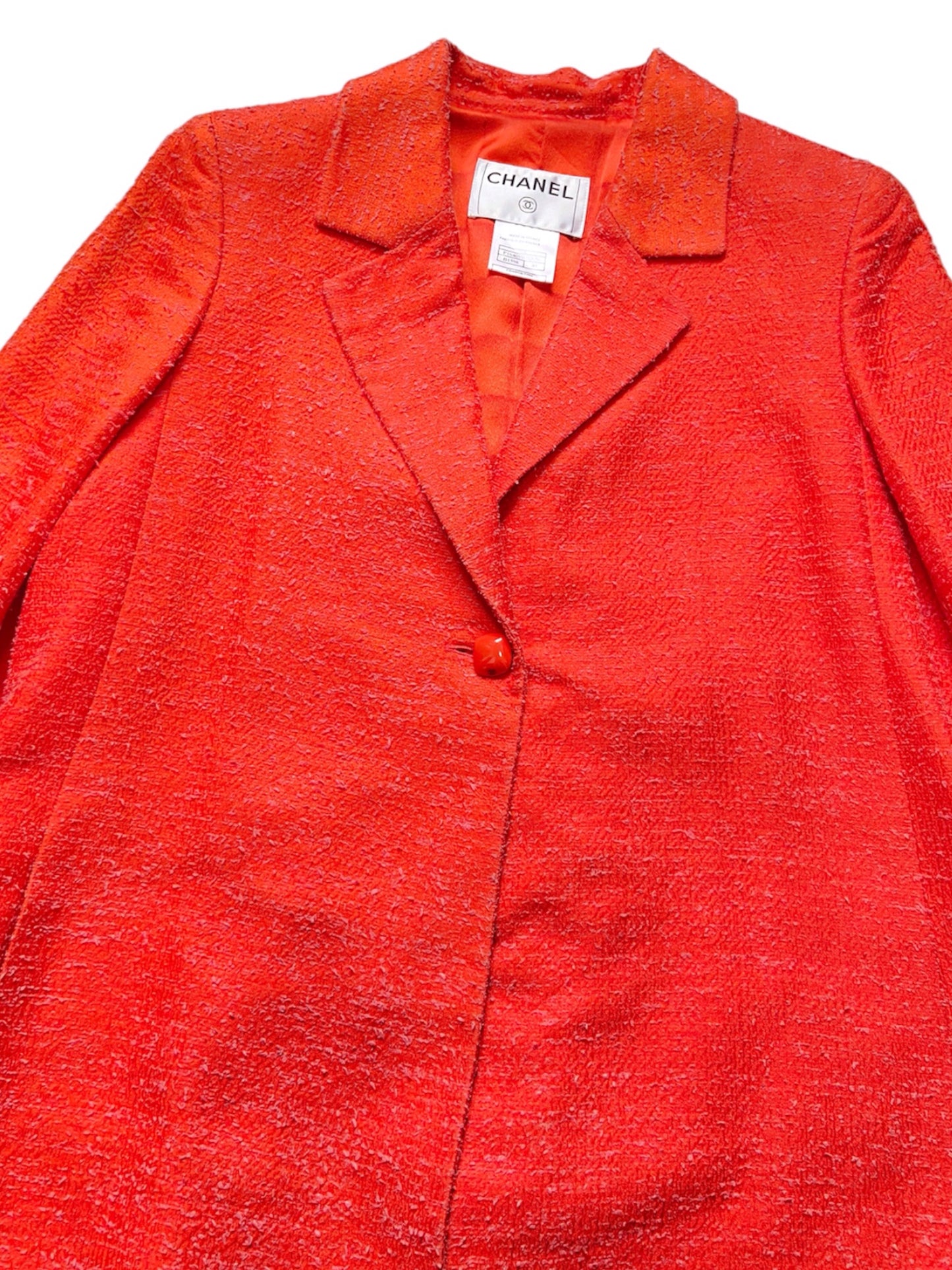 Chanel Fall 2000 Karl Lagerfeld Red Coat 40