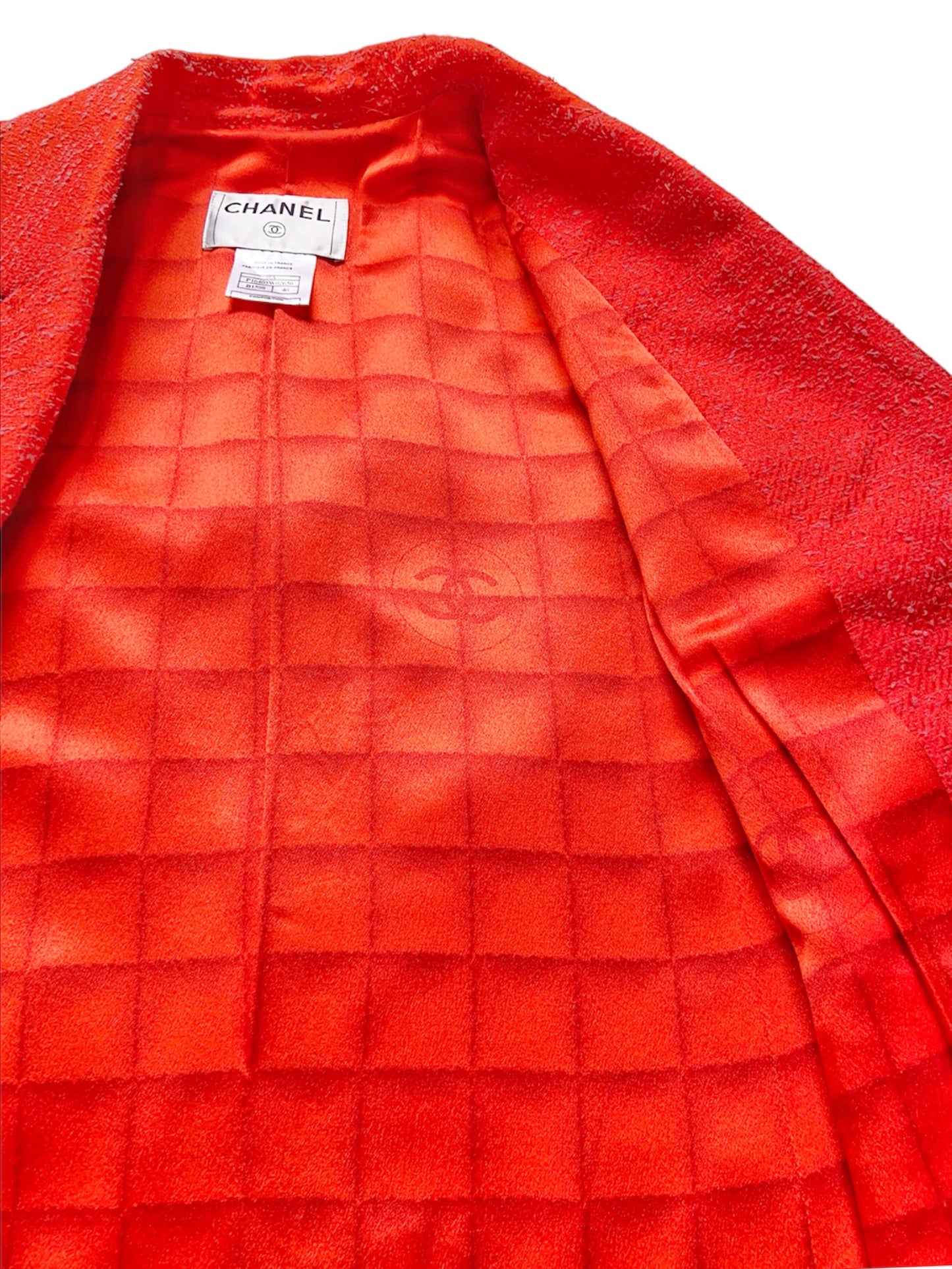 Chanel Fall 2000 Karl Lagerfeld Red Coat 40