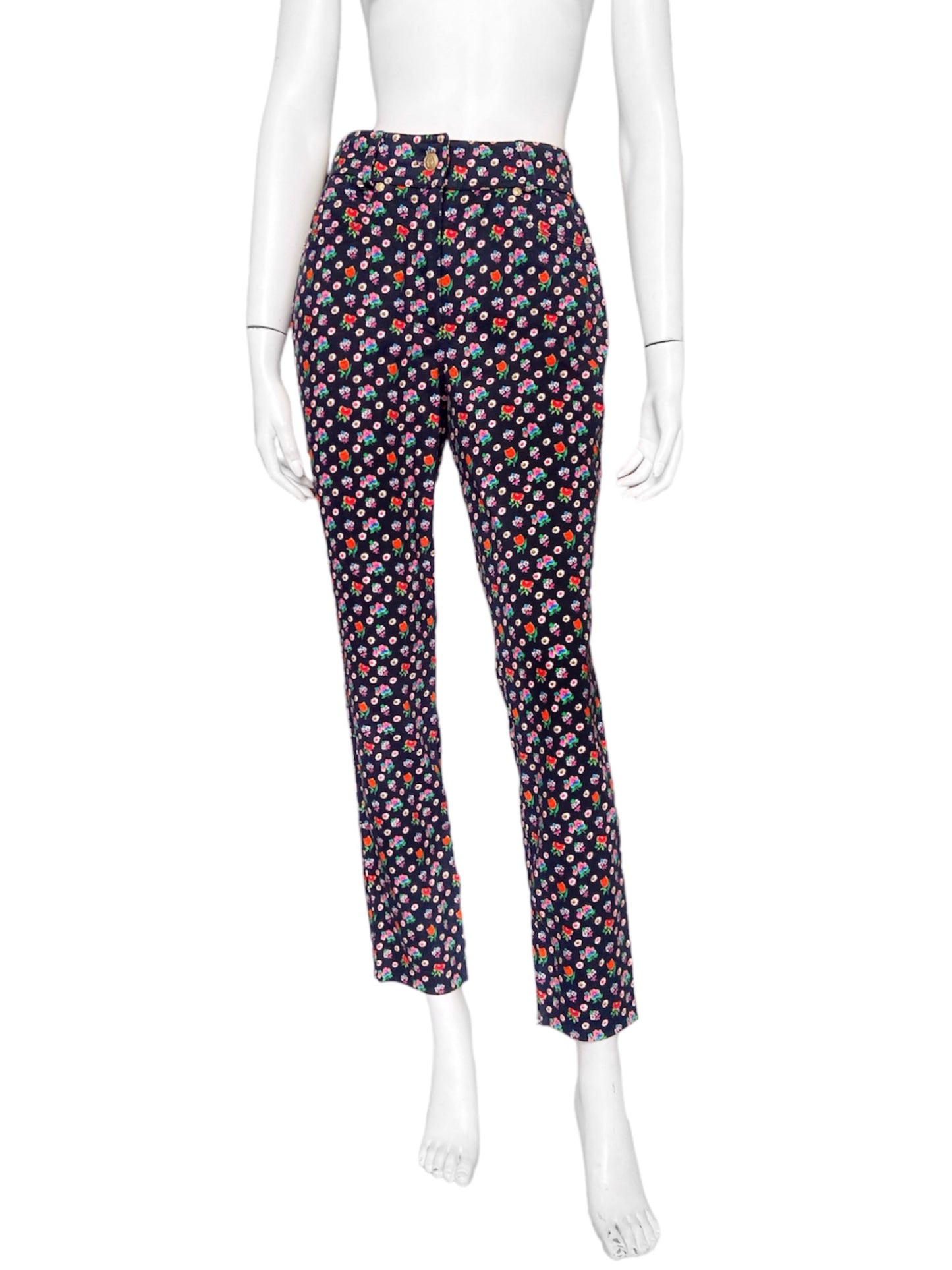 Gianni Versace Spring 1993 Iconic Floral Print Jeans 40