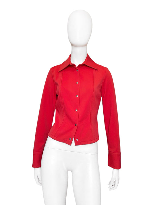 Gucci Fall 1999 Tom Ford Red Nylon Jacket 38