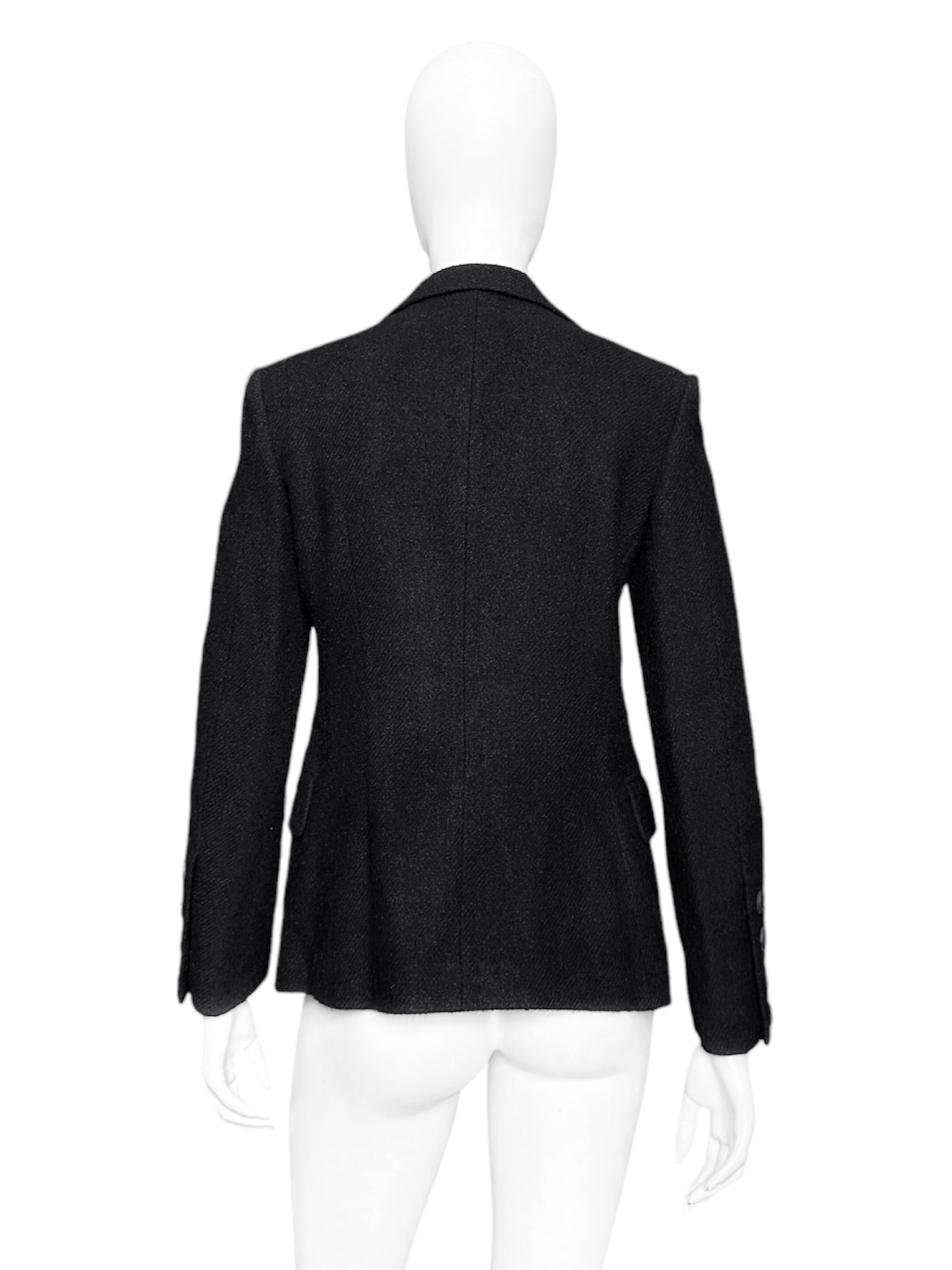 Junya Watanabe Fall 2002 Black Wool Tweed Blazer M