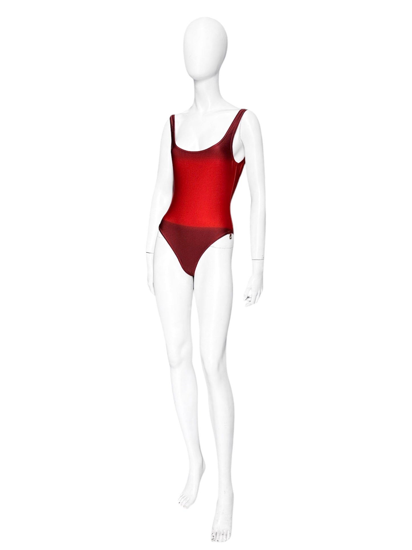 Gucci Spring 1997 Tom Ford Red Ombré One Piece Swimsuit S
