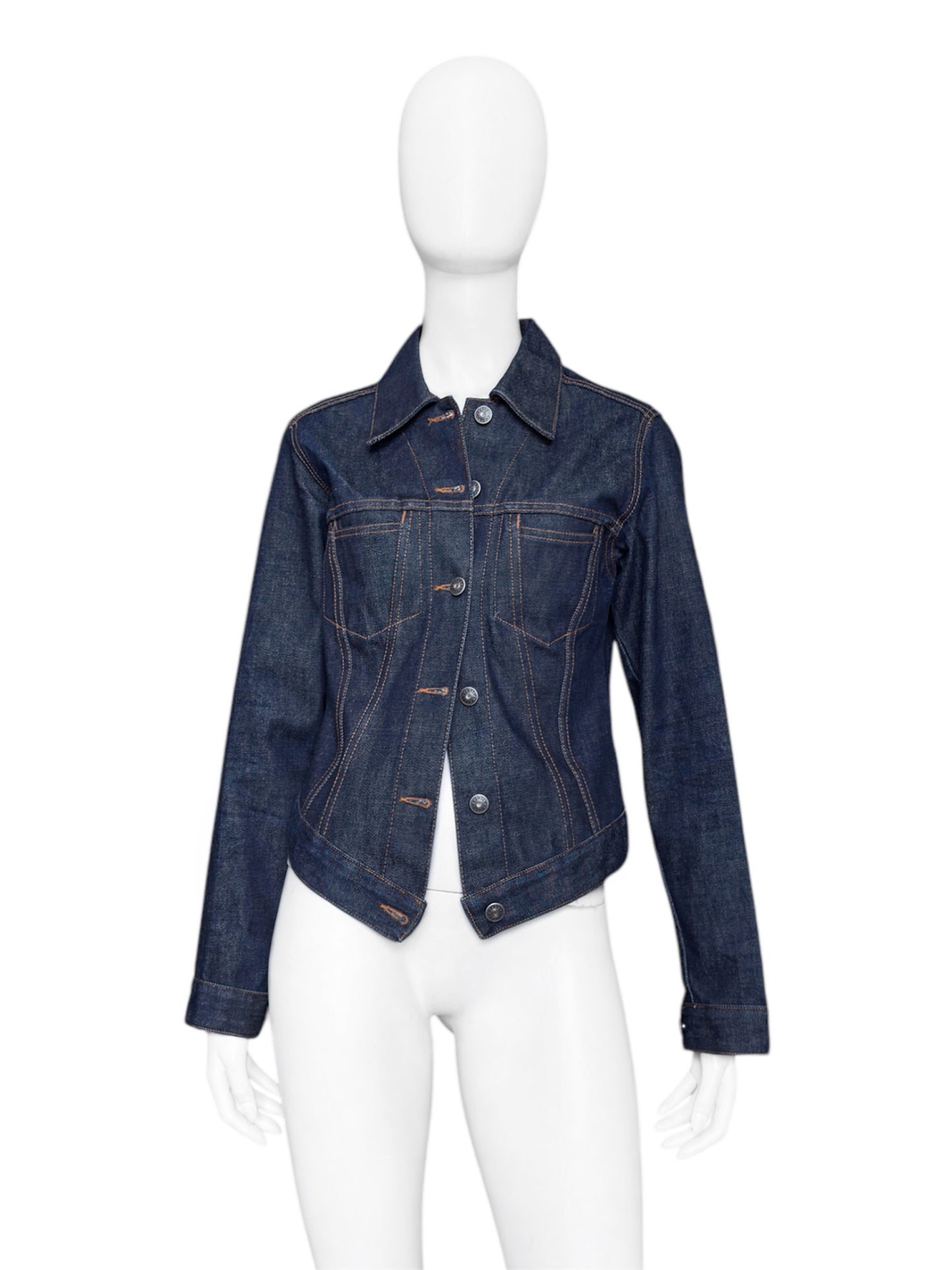 Gucci Spring 1998 Tom Ford Look#32 Esther Cañadas Raw Denim Jacket 40