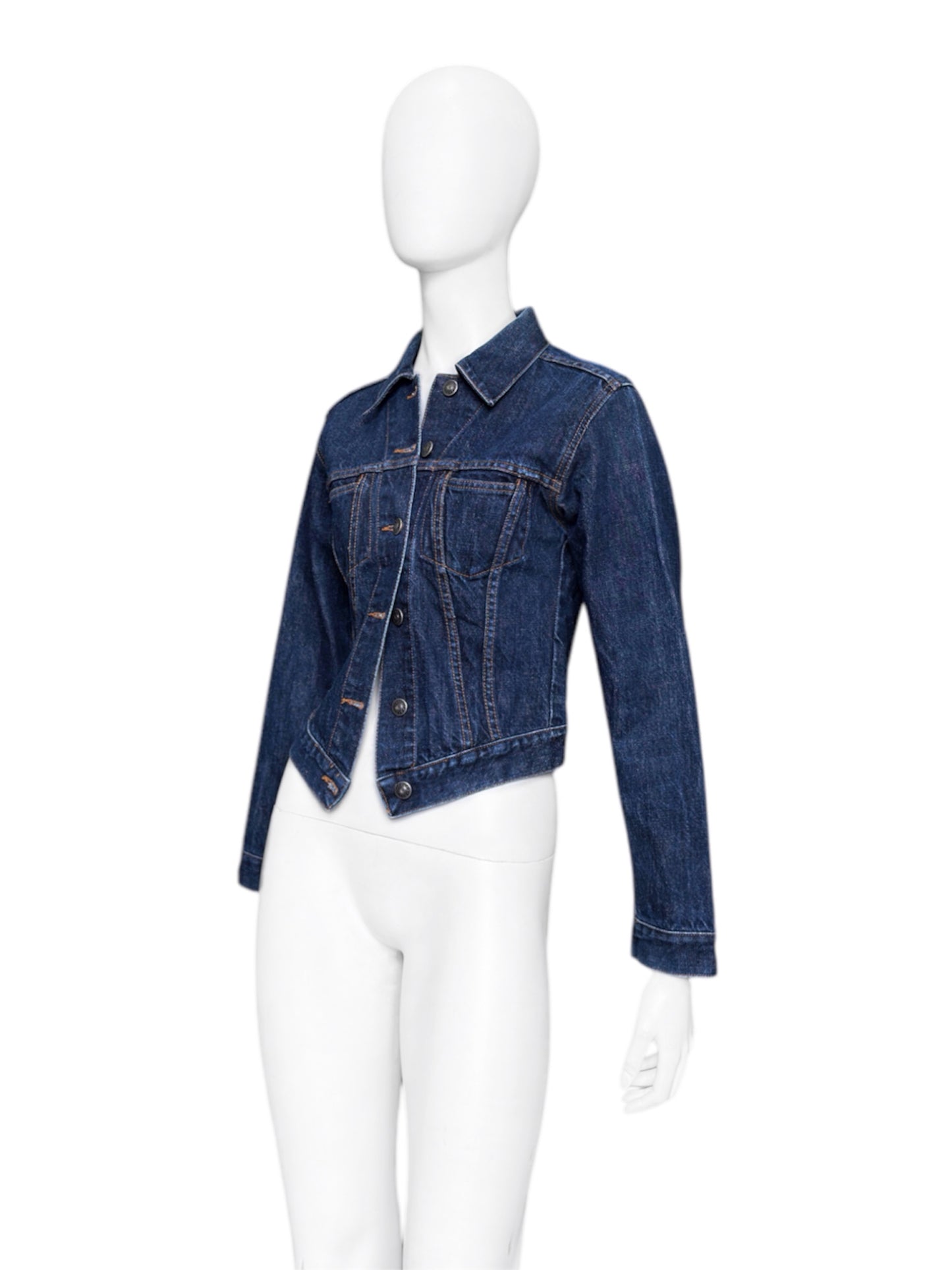 Gucci Spring 1998 Tom Ford Esther Cañadas Look#32 Raw Denim Jacket 40