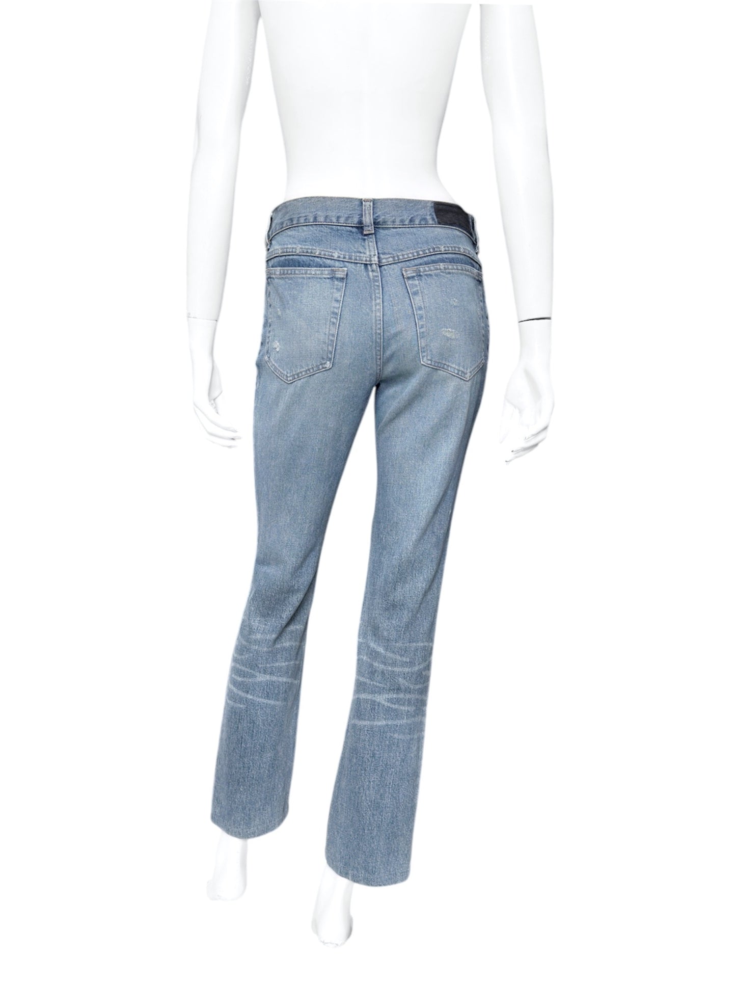 Gucci Spring 2001 Tom Ford Light Blue Denim Cropped Jacket Jeans Set 38