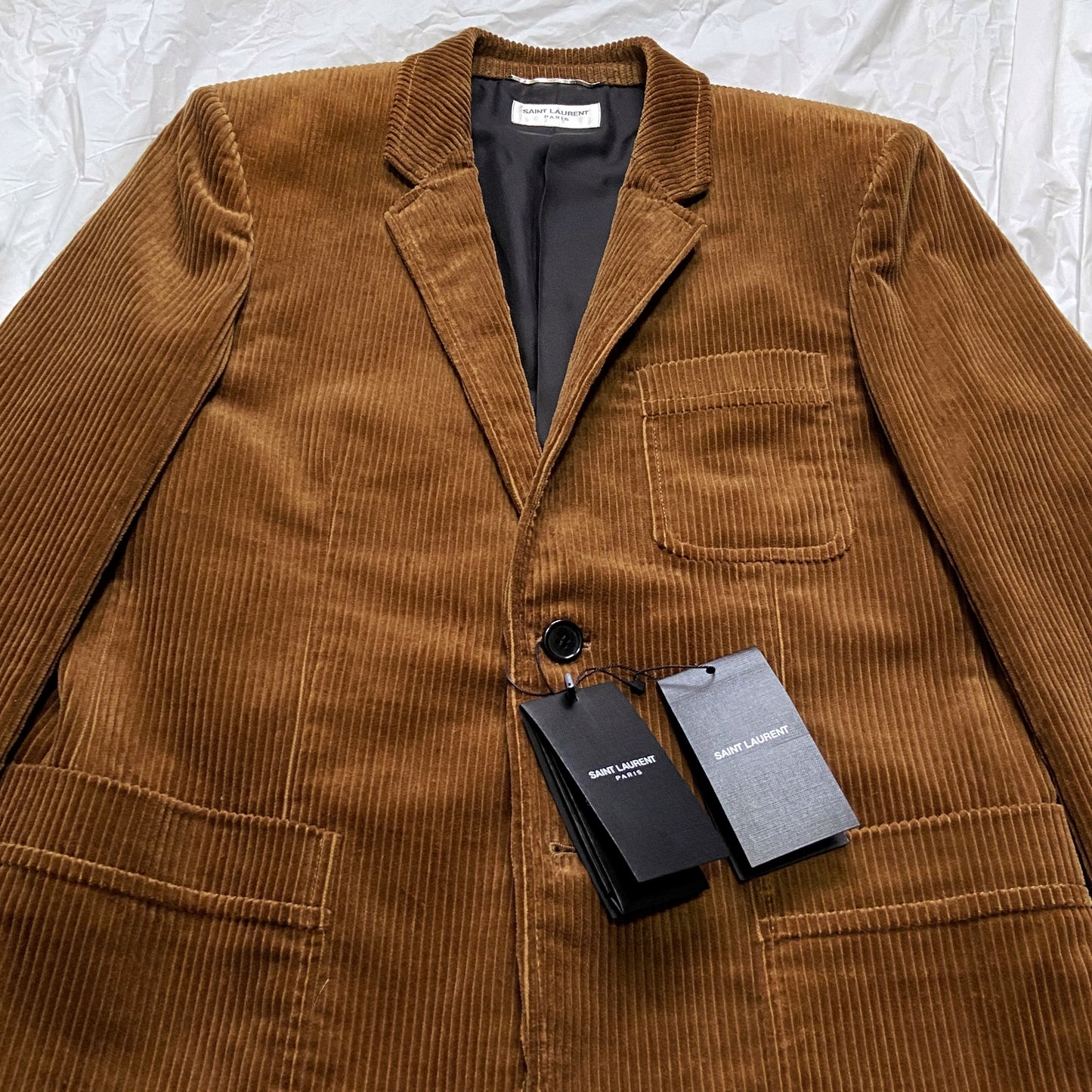 BWNT Saint Laurent Fall 2018 Brown Corduroy Blazer Jacket