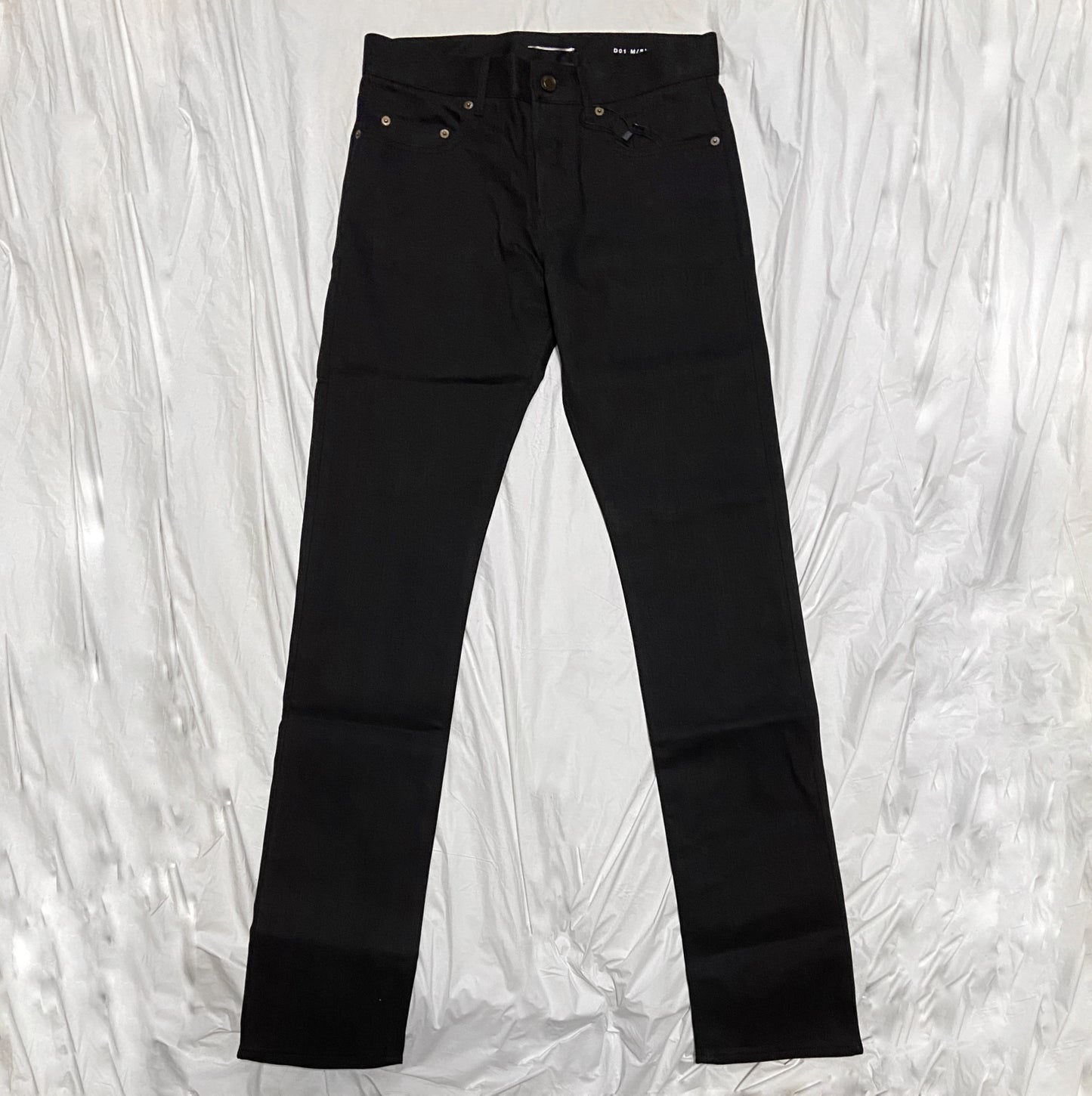 BWNT Saint Laurent D01 Hedi Black Waxed Jeans 29