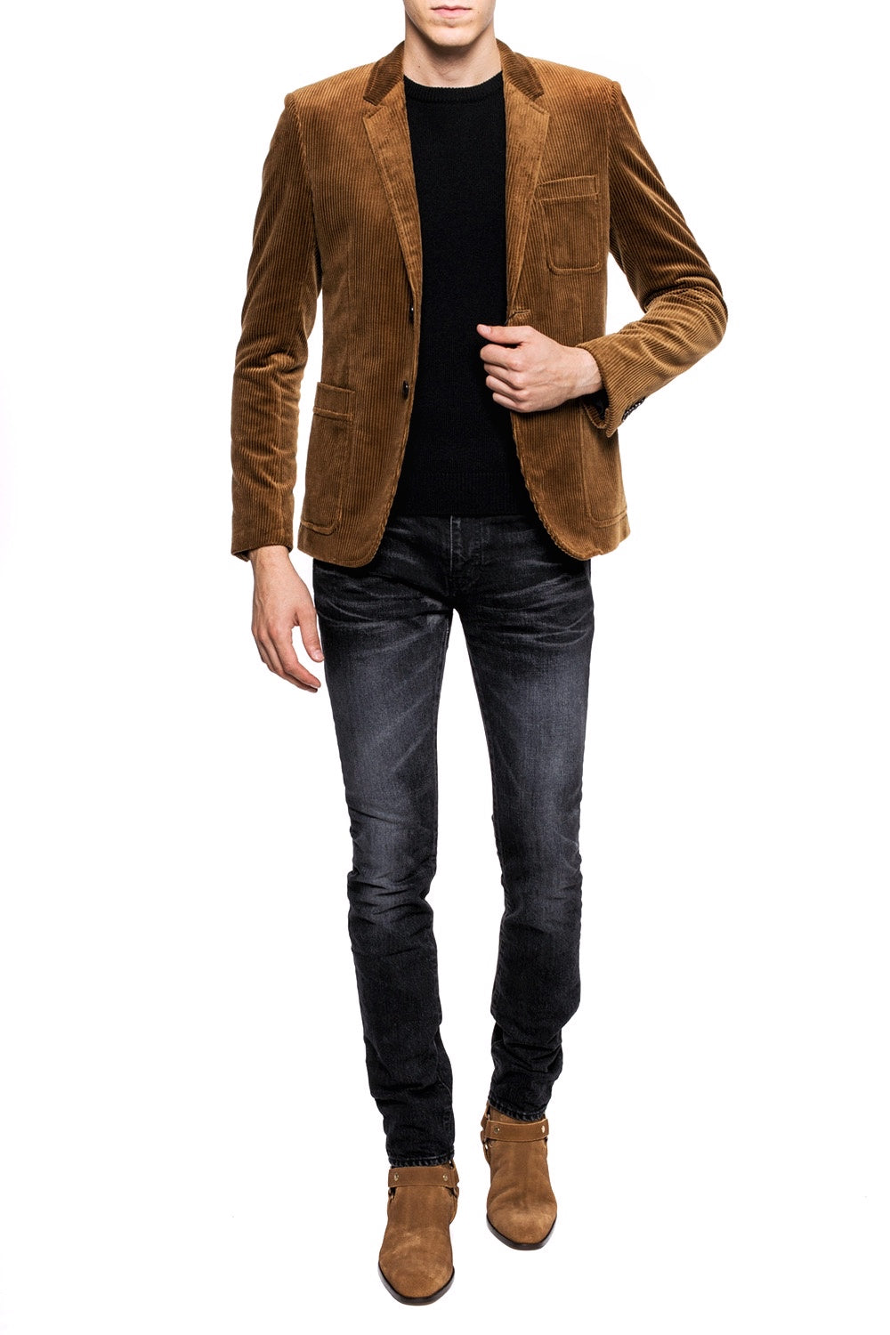 BWNT Saint Laurent Fall 2018 Brown Corduroy Blazer Jacket