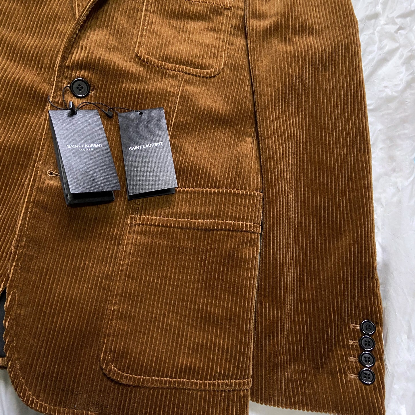 BWNT Saint Laurent Fall 2018 Brown Corduroy Blazer Jacket