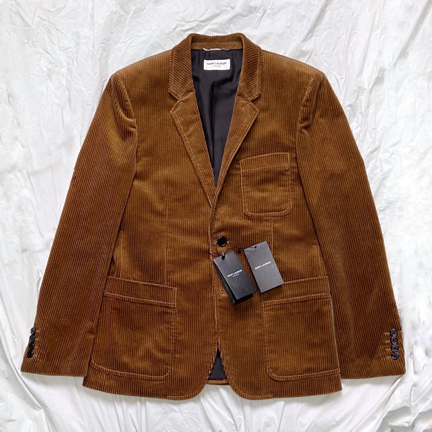 BWNT Saint Laurent Fall 2018 Brown Corduroy Blazer Jacket