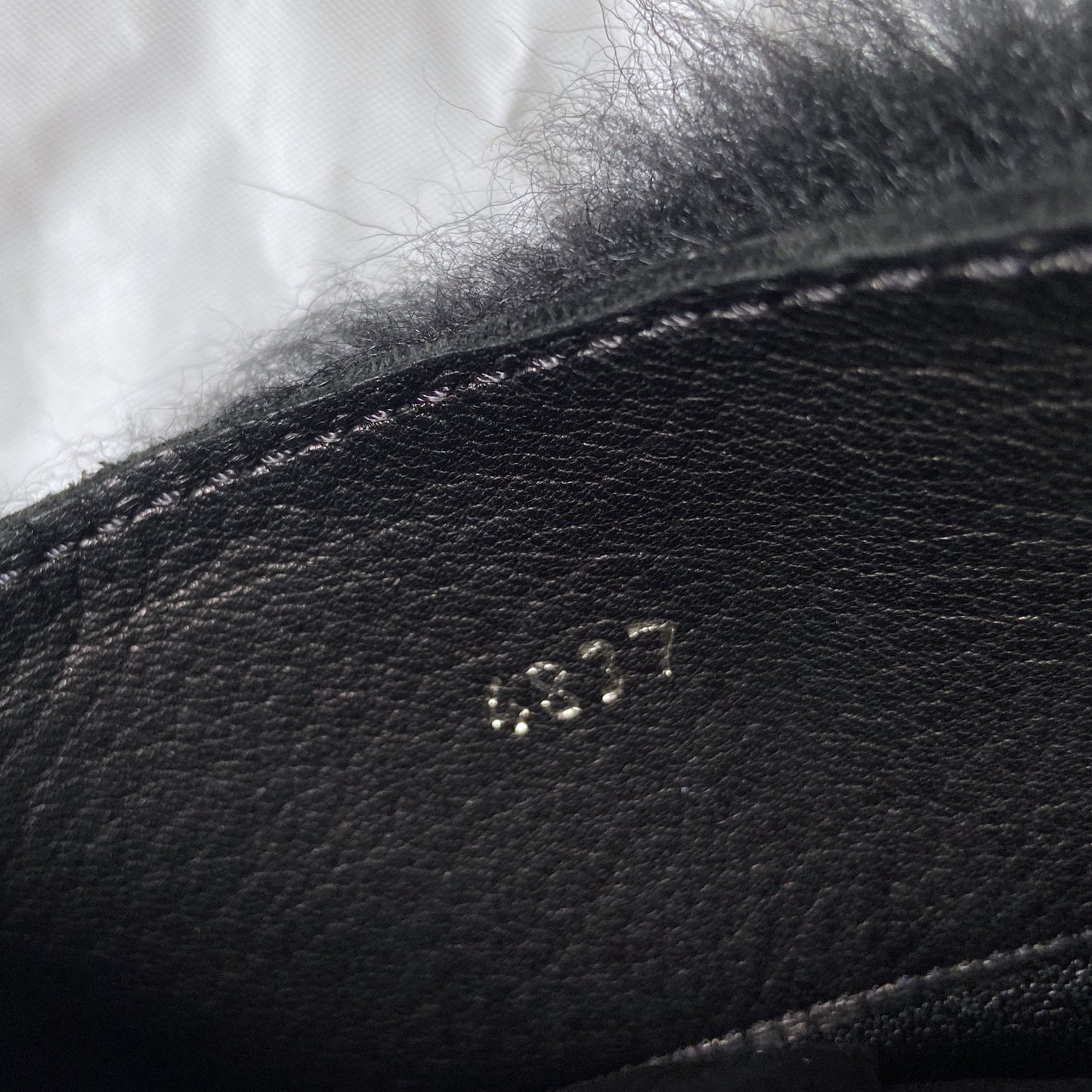 Prada Pony Fur Buckle Strap Ankle Boots 35.5