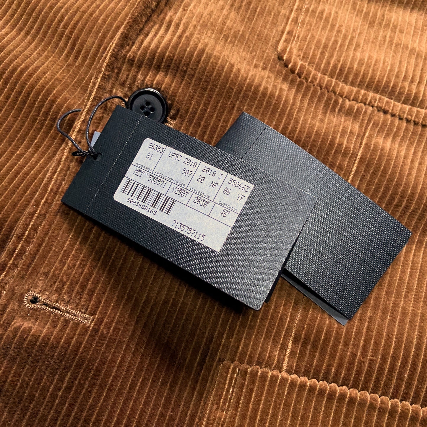 BWNT Saint Laurent Fall 2018 Brown Corduroy Blazer Jacket