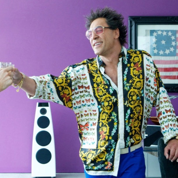 Gianni versace ss1995 butterfly print silk shirt