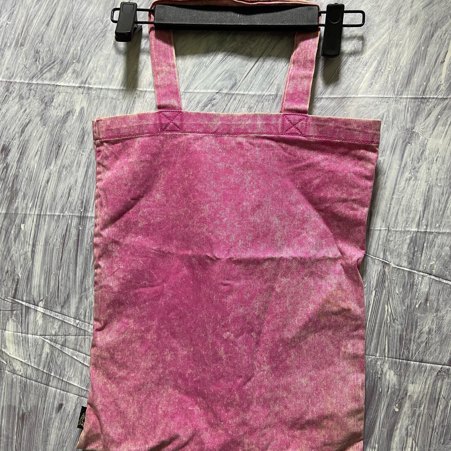 20471120 hyo panda skull denim tote bag