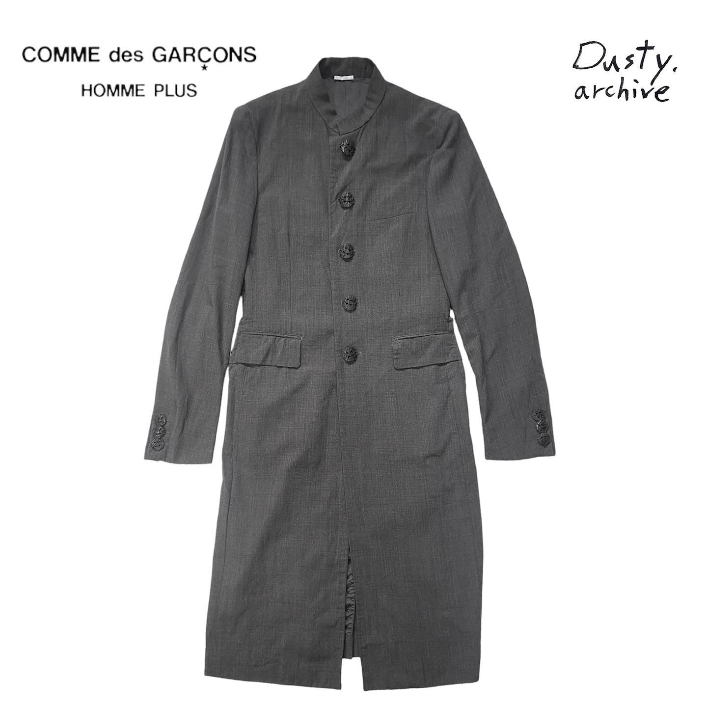 Comme des garçons Homme plus cut-out wool long coat S