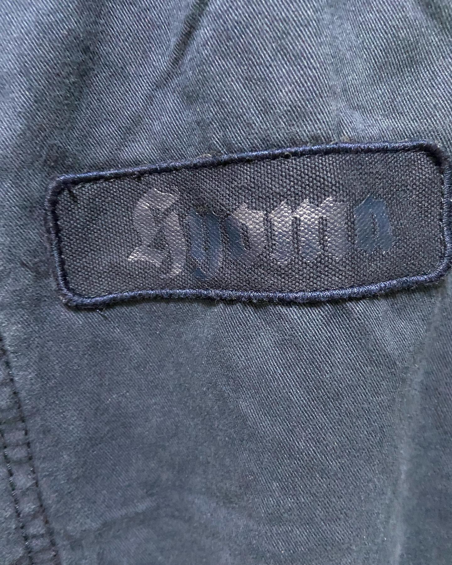 20471120 hyoma blue denim military poncho S