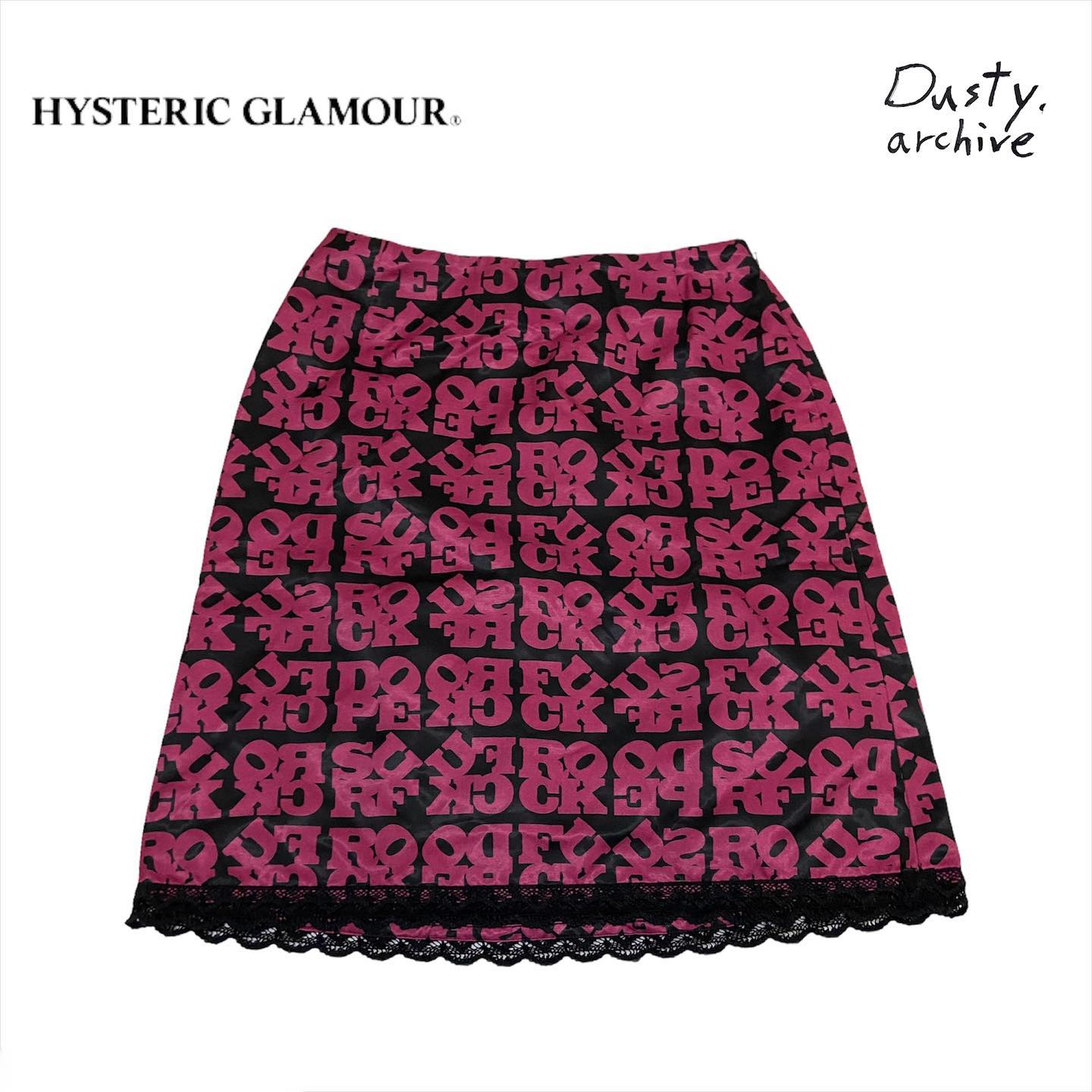 Hysterics glamour “rock, surf, fuck, dope” skirt S