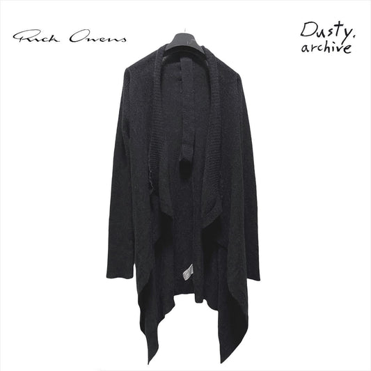 Rick owens drape alpaca knit cardigan XS