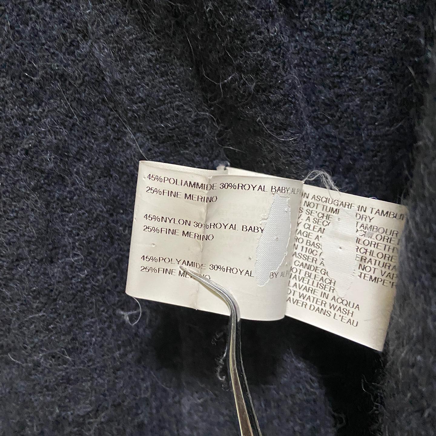 Rick owens drape alpaca knit cardigan XS