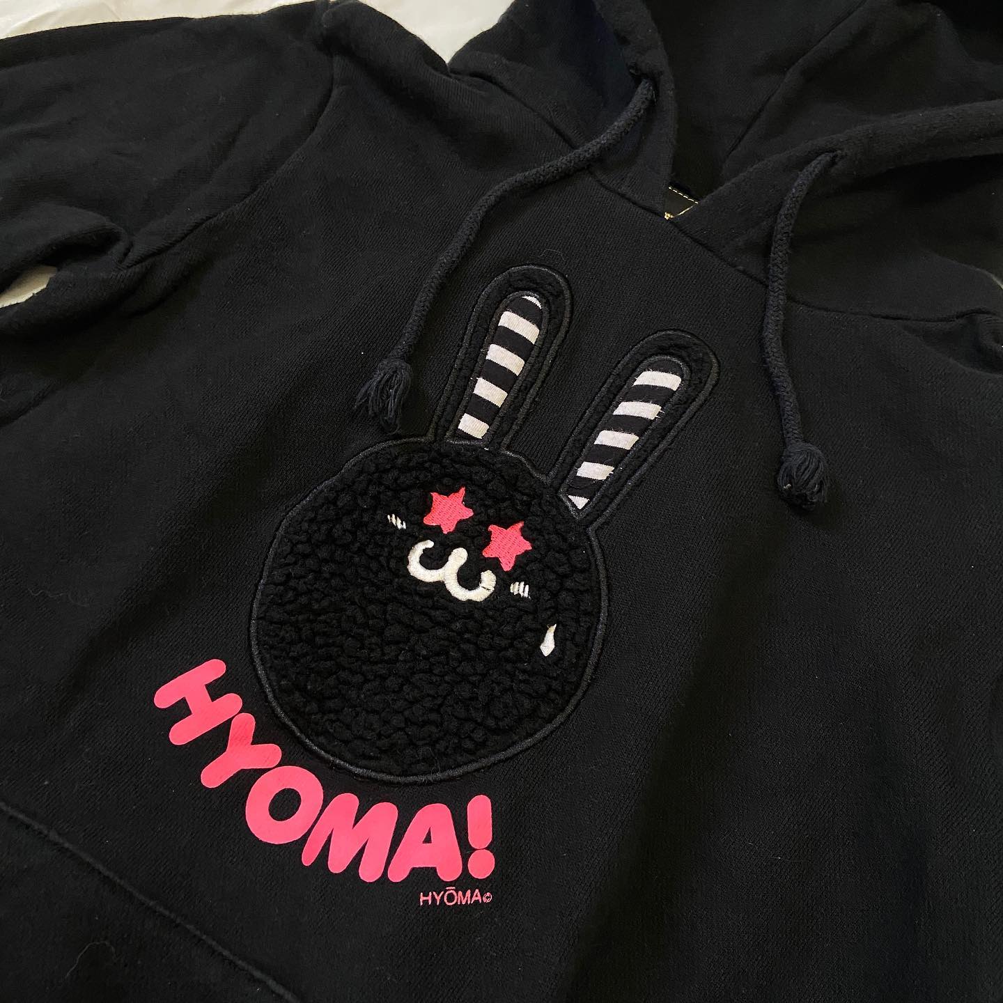 20471120 hyoma black pink bunny hoodie S