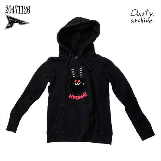 20471120 hyoma black pink bunny hoodie S