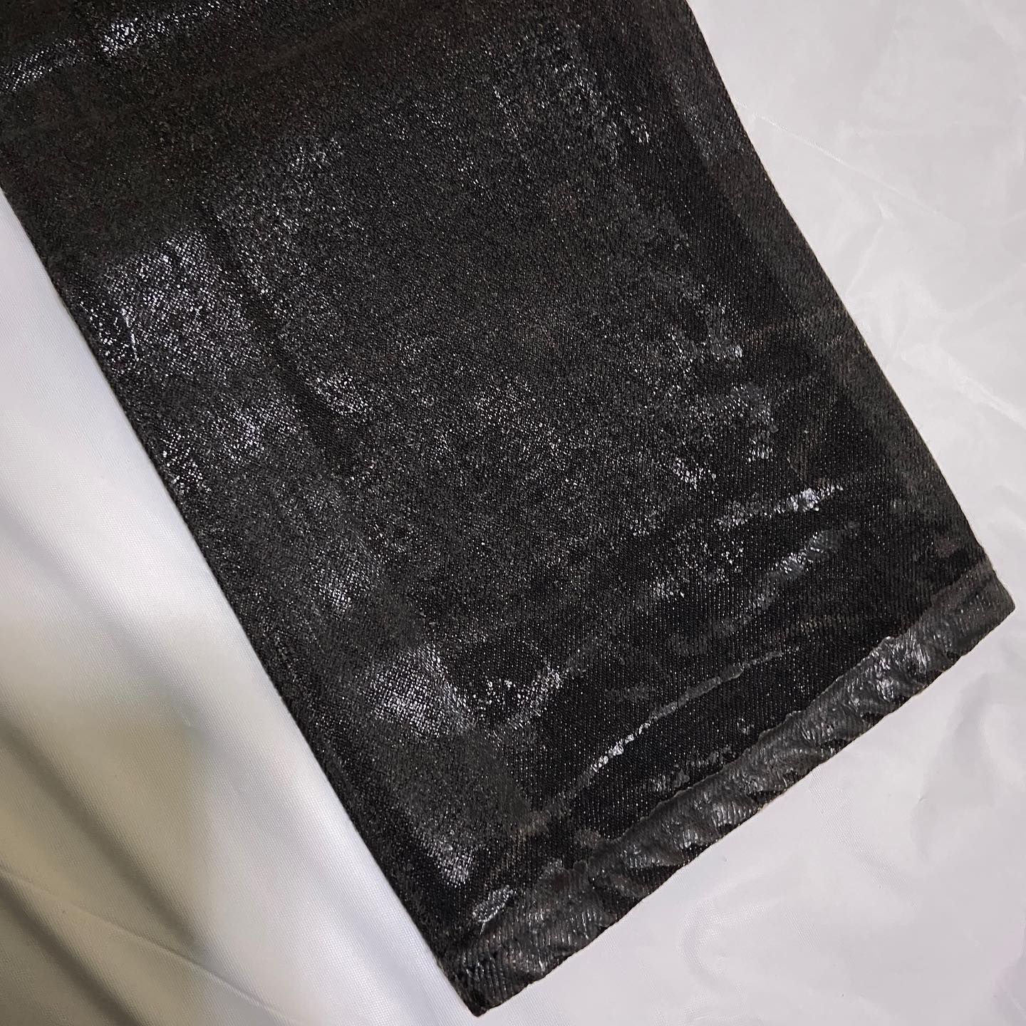 Dior homme “Luster” burnt waxed clawmark denim jeans 28