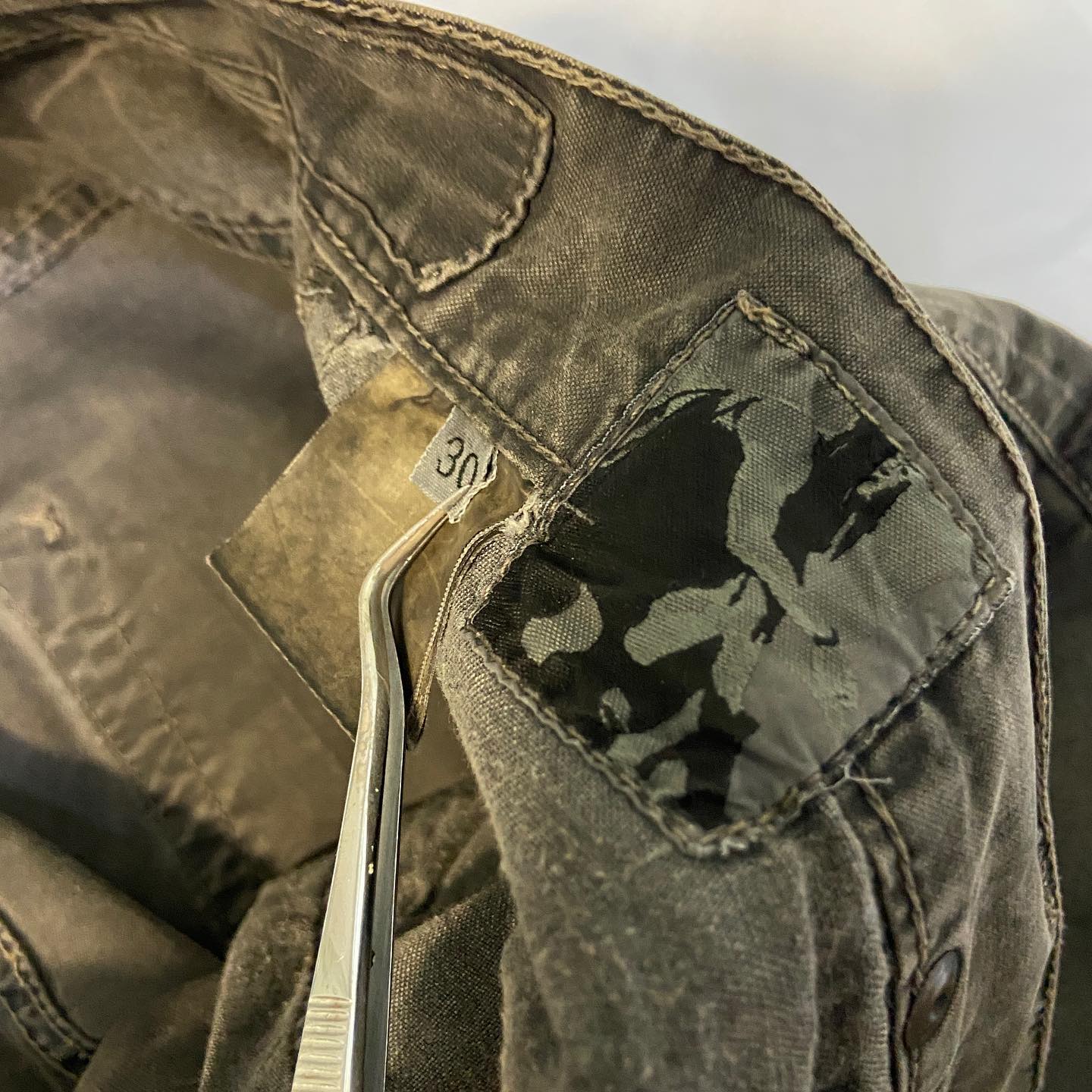 Rick owens early drkshdw coated detroit denim jeans 30