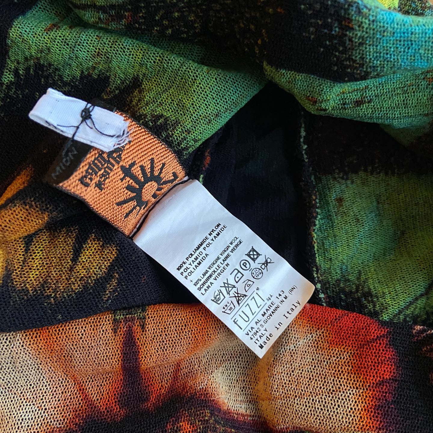 Jean paul gaultier tropical butterfly print mesh tube dress / skirt L