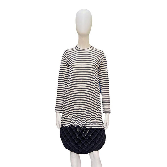 BWNT Junya Watanabe Fall 2015 Striped Geometric Wool Bungee Dress S