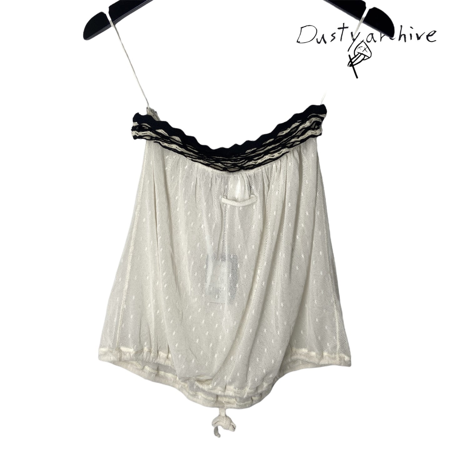 Jean Paul Gaultier white see-through mesh knit top/skirt XS