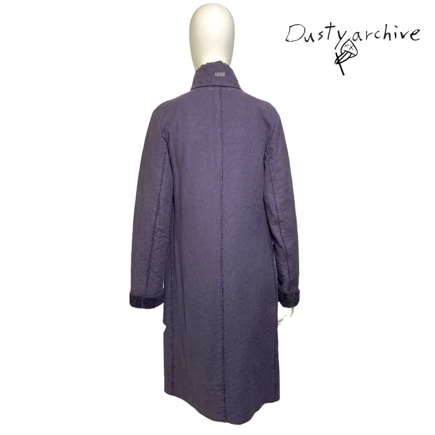 Maison martin margiela 2002 line 6 purple long coat 36