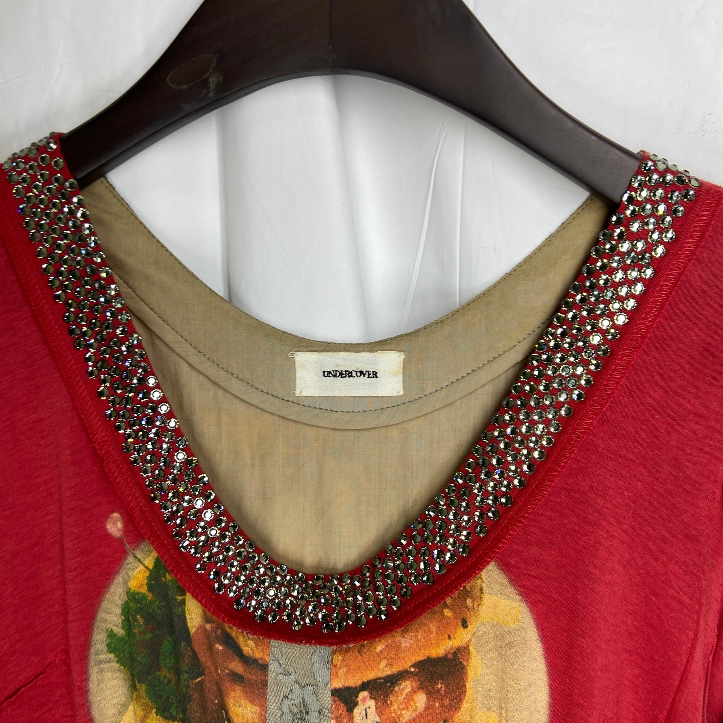 Undercover ss13 hamburger embossed silk mesh leather dress 1