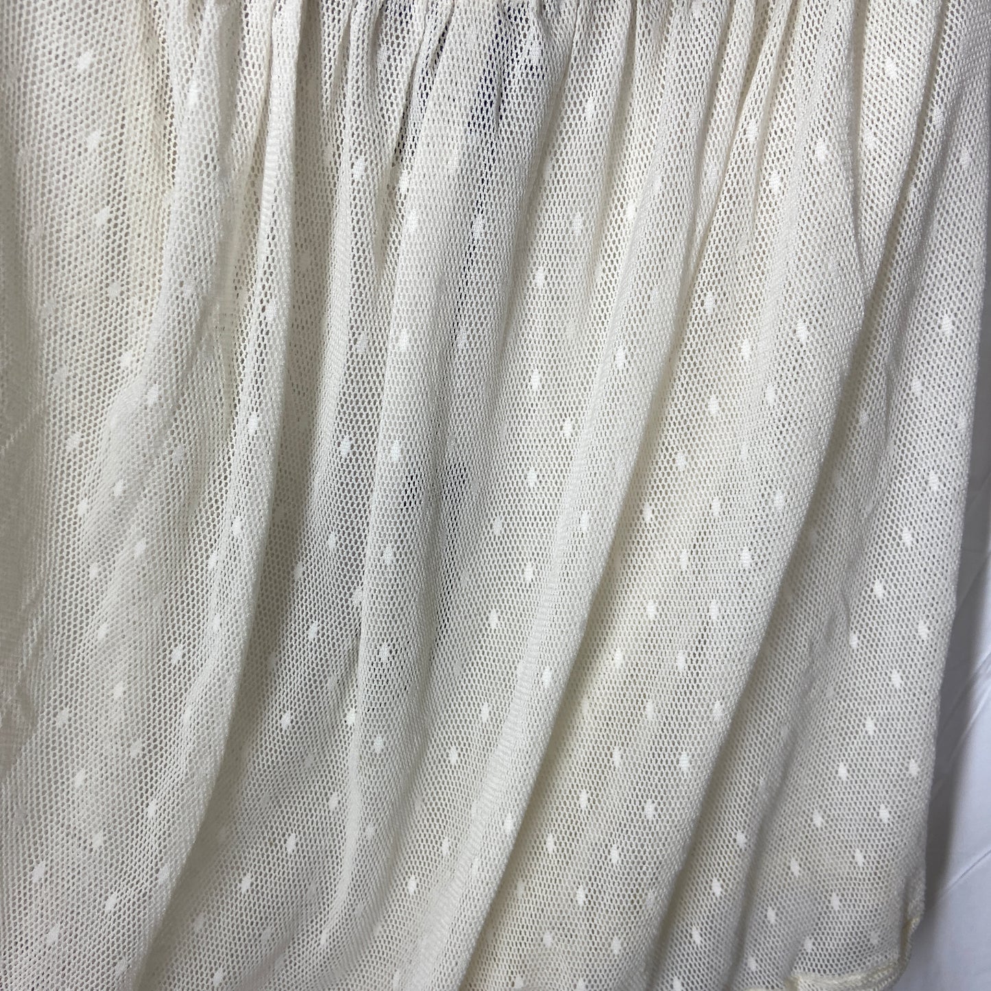 Jean Paul Gaultier white see-through mesh knit top/skirt XS