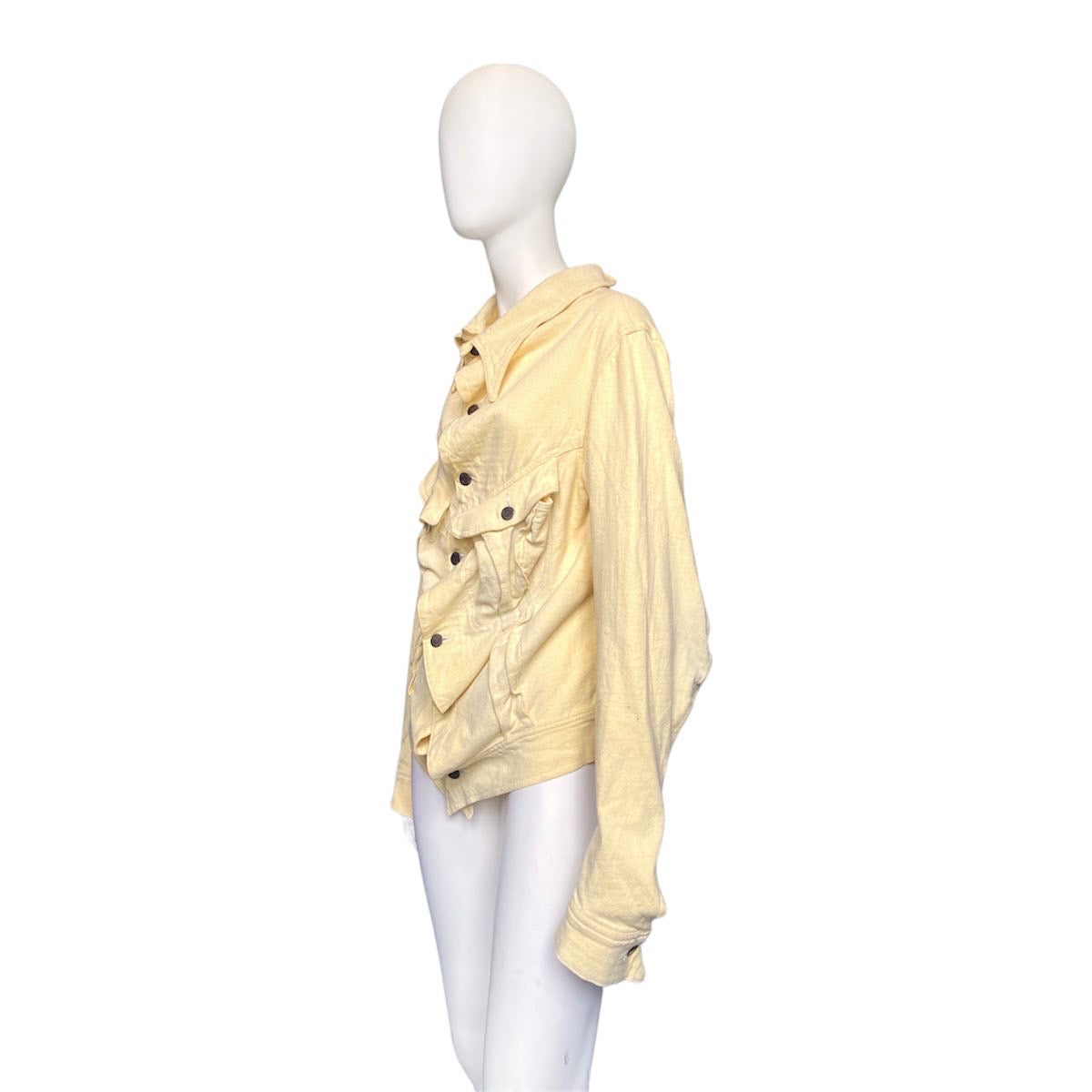 Undercover ss04 “Languid” Melted yellow denim jacket M
