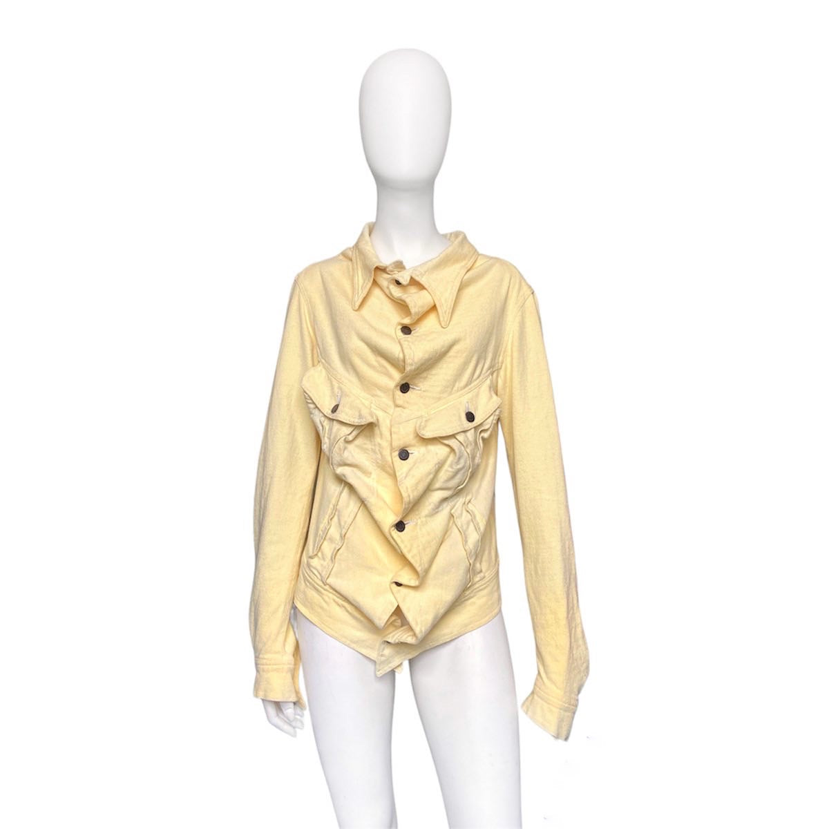 Undercover ss04 “Languid” Melted yellow denim jacket M