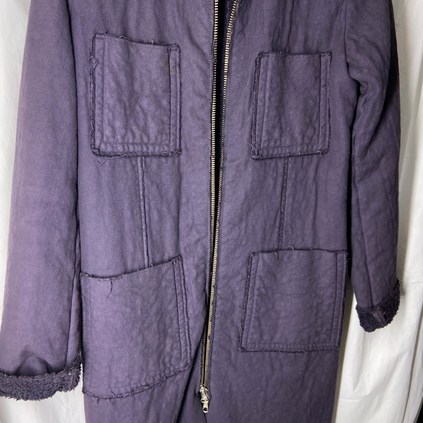 Maison martin margiela 2002 line 6 purple long coat 36