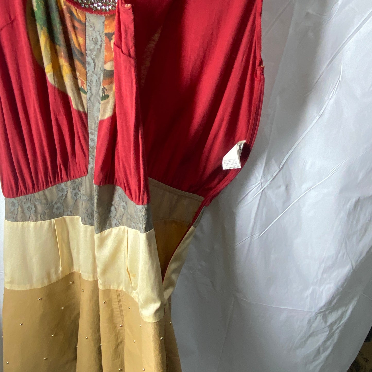 Undercover ss13 hamburger embossed silk mesh leather dress 1