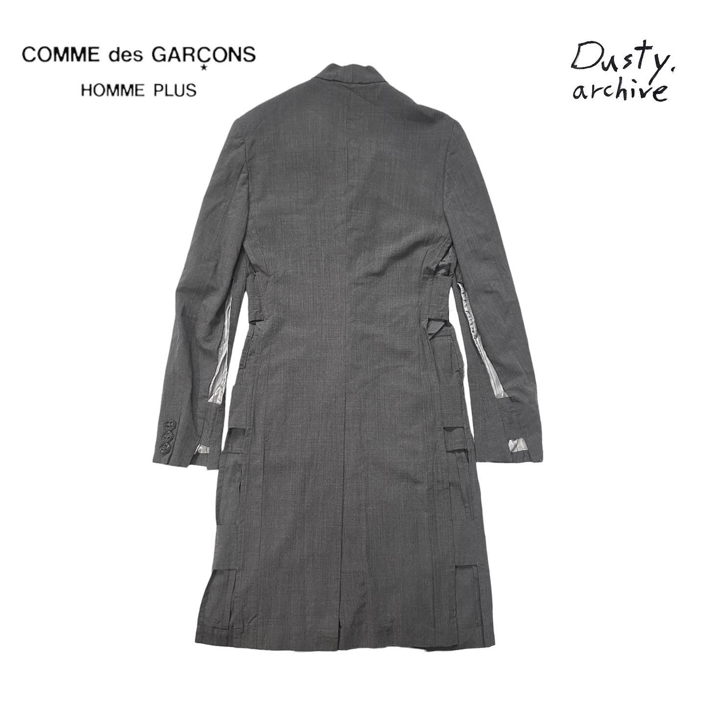 Comme des garçons Homme plus cut-out wool long coat S