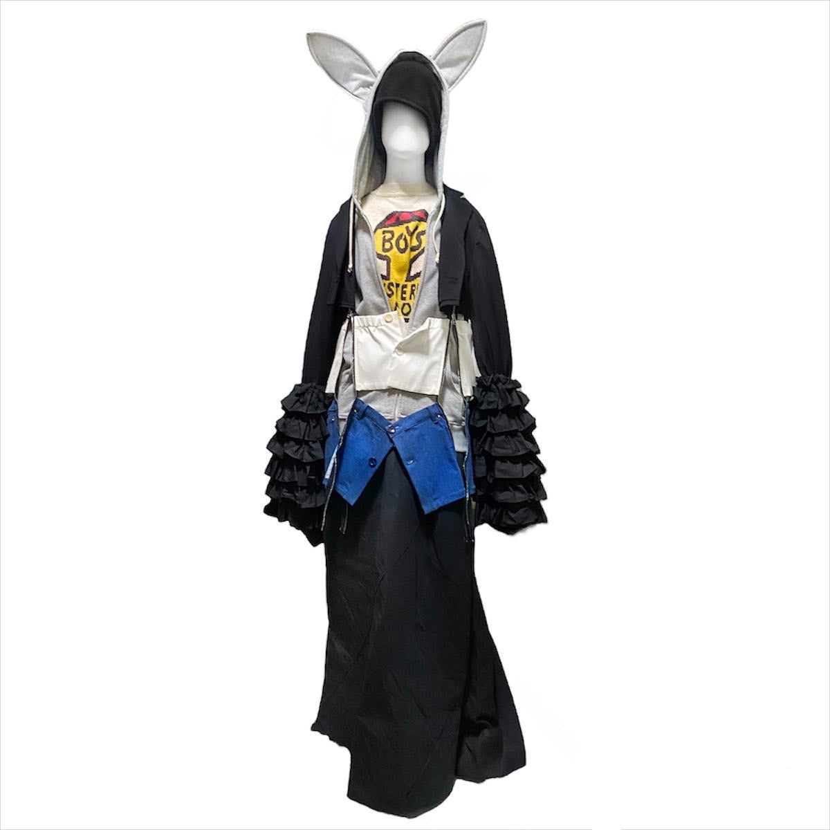 Rick Owens ss17 Walrus boner pillar long waxed skirt 40