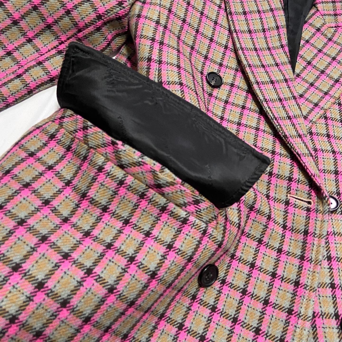 Balenciaga pink tweed hourglass blazer jacket 36
