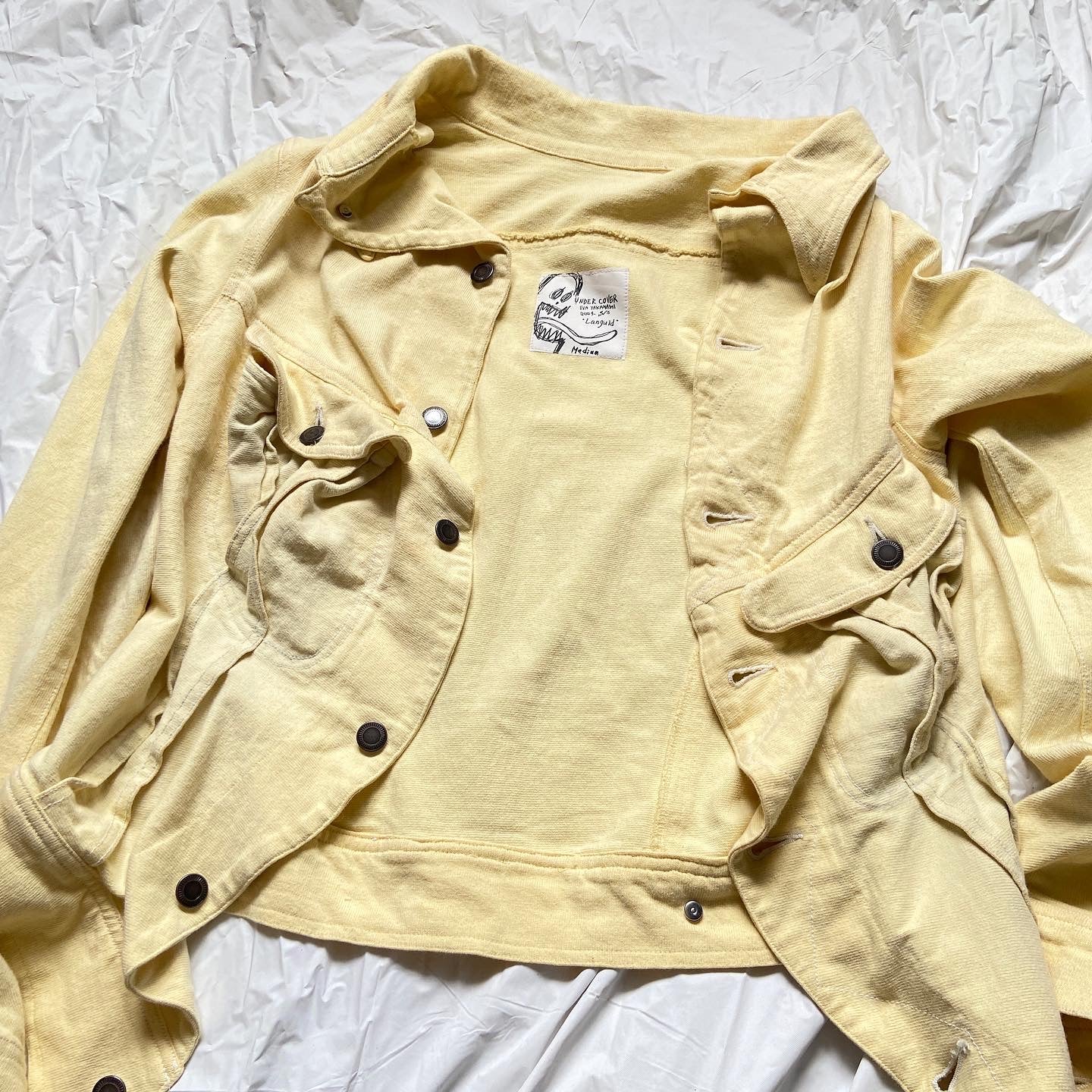 Undercover ss04 “Languid” Melted yellow denim jacket M