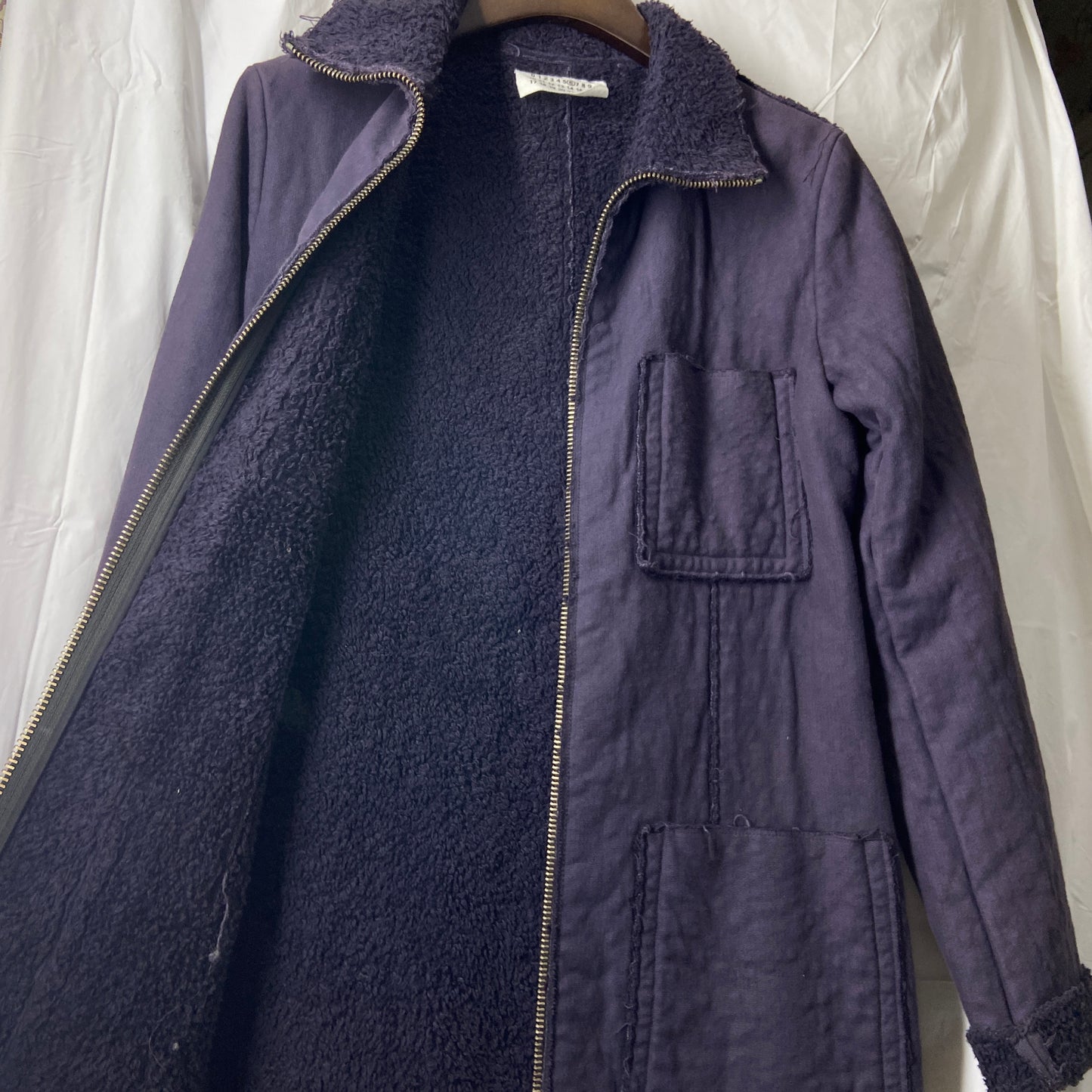 Maison martin margiela 2002 line 6 purple long coat 36